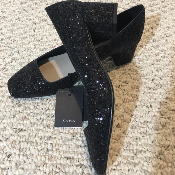 Zara basic collection Glitter Court Pumps EU38 - Picture 1 of 8